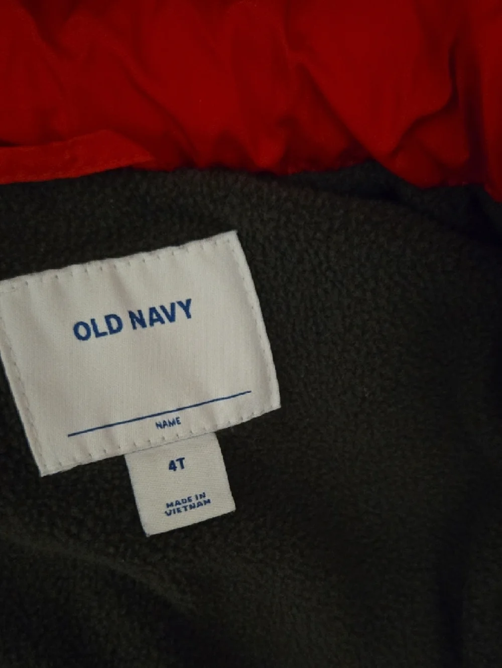 Boys 4T Old Navy Red Puffer Vest